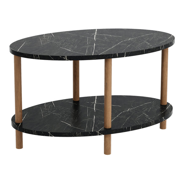 Table basse ovale Højreby 43 x 70 x 44 cm [en.casa]