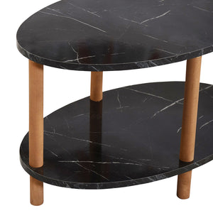 Table basse ovale Højreby 43 x 70 x 44 cm [en.casa]