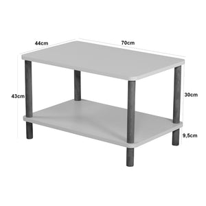 Table basse rectangulaire Jelling 43 x 70 x 44 cm [en.casa]