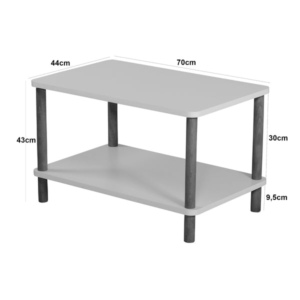 Table basse rectangulaire Jelling 43 x 70 x 44 cm [en.casa]