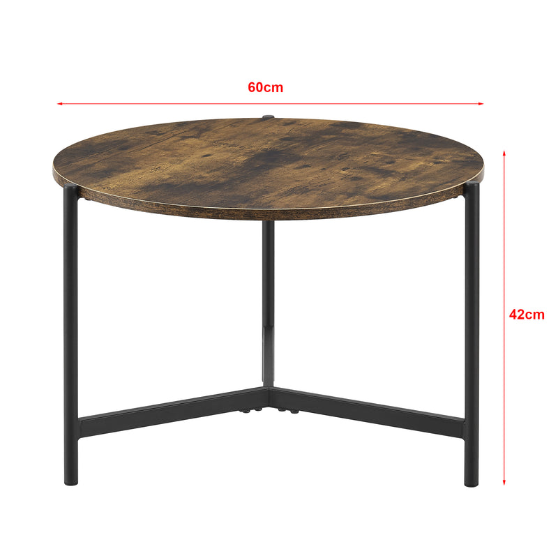 Maatschets [en.casa] Salontafel Køge rond 40xØ60 cm - 2 varianten