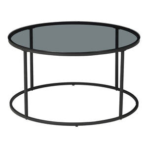 Table basse Kolari verre trempé 45 x 80 cm noir [en.casa]