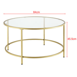 Table Basse Ronde Kouvola pour Salon 84 x 45,5 cm [en.casa]