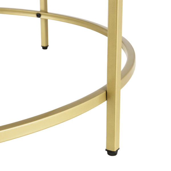 Table Basse Ronde Kouvola pour Salon 84 x 45,5 cm [en.casa]