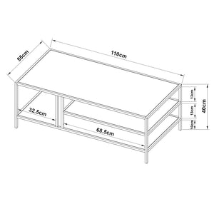 Table basse Kumlinge métal [en.casa]