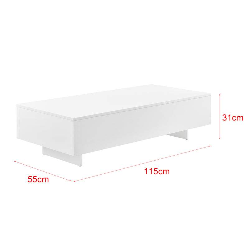 Croquis coté Table Basse Braunschweig 115 x 55 x 31 cm Plusieurs Couleurs [en.casa]