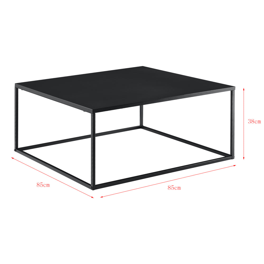 Salontafel Lebus 38x85x85 cm vierkant metaal - 3 kleuren