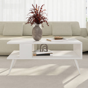 Table basse Lycksele avec espace de rangement 40 x 90 x 45 cm [en.casa]