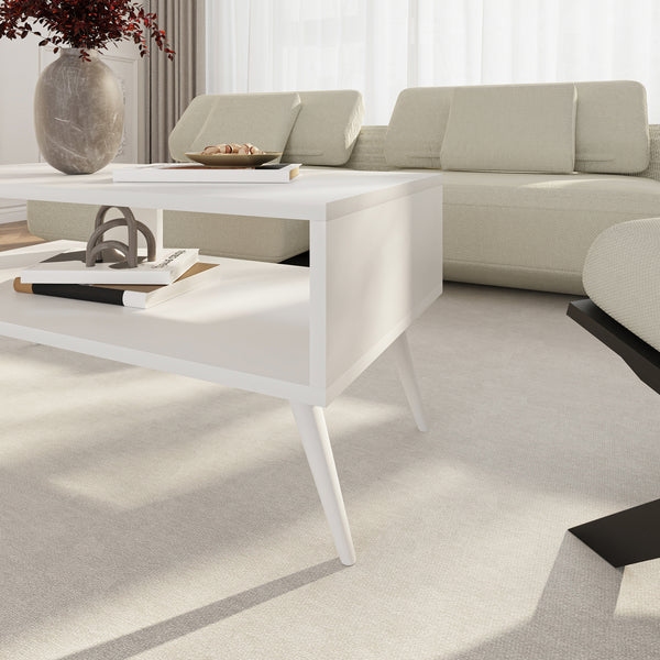 Table basse Lycksele avec espace de rangement 40 x 90 x 45 cm [en.casa]