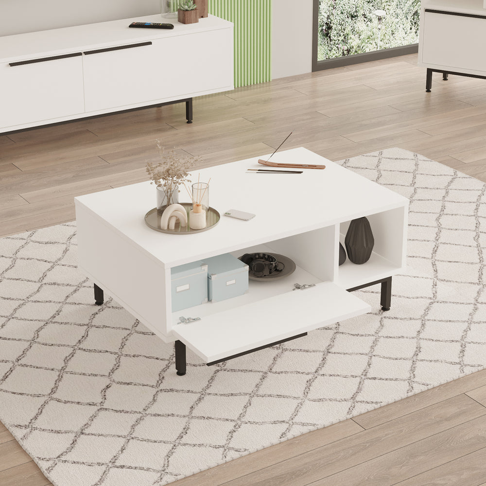 Table basse de salon Majaajoå 90 x 60 x 38 cm [en.casa]