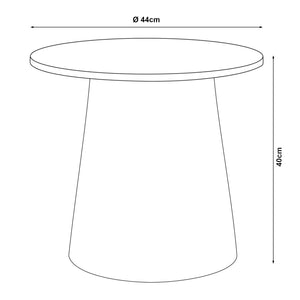 Table basse Nyd ronde 40 x 44 cm [en.casa] 