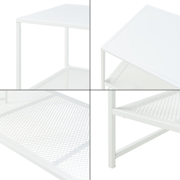 [en.casa] Salontafel Ruokolahti met plank 102x43x46 cm - 4 varianten