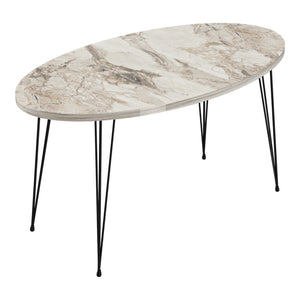 Table basse Skævinge ovale 43 x 90 x 50 cm [en.casa]