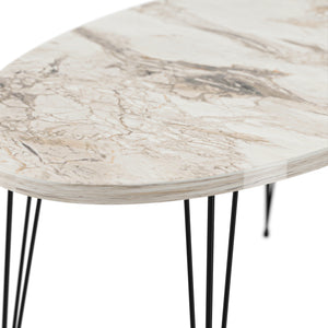 Table basse Skævinge ovale 43 x 90 x 50 cm [en.casa]