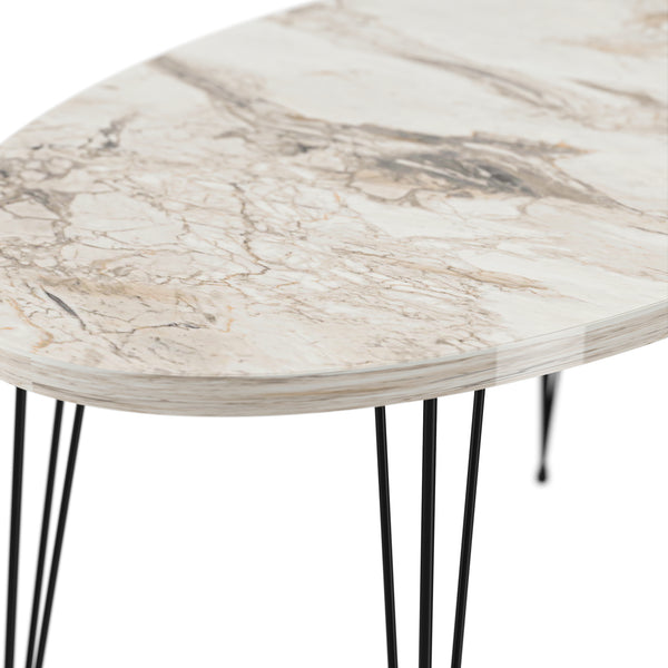 Table basse Skævinge ovale 43 x 90 x 50 cm [en.casa]