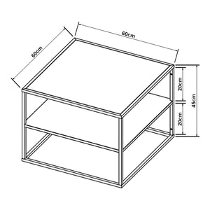 Table basse Solund acier [en.casa]
