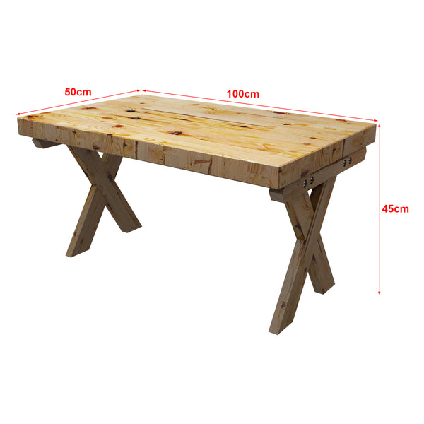 Table basse Tommerup rectangulaire pin teinté [en.casa]