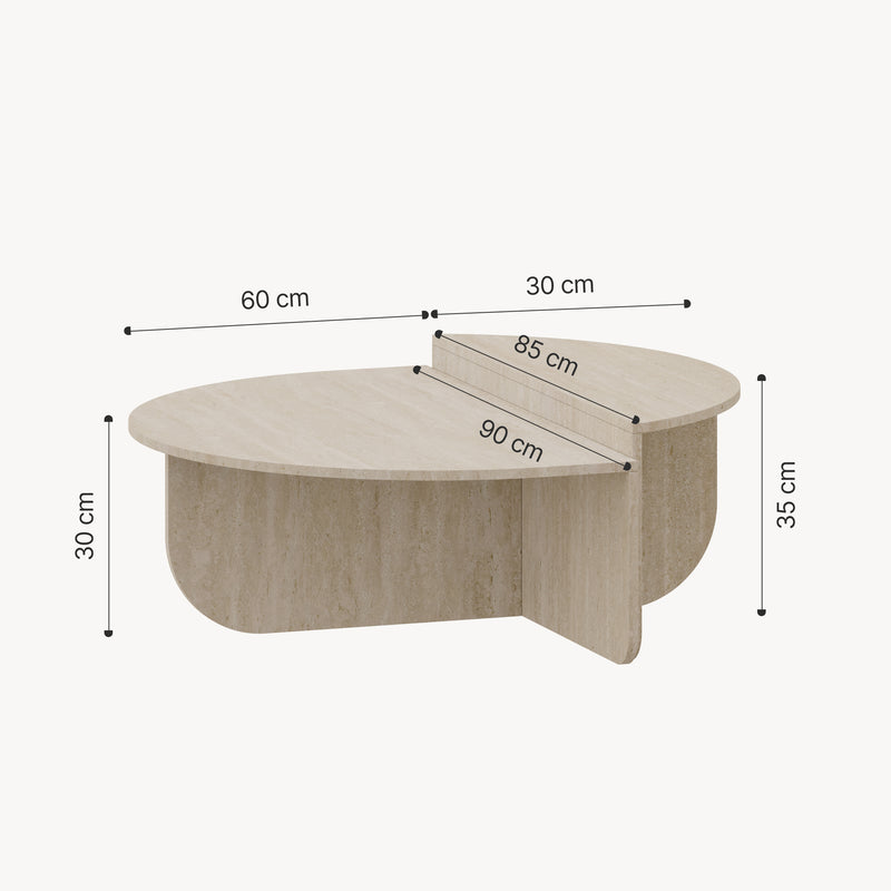 Maatschets Salontafel Tondesdaslo 90x90x35 cm [en.casa]