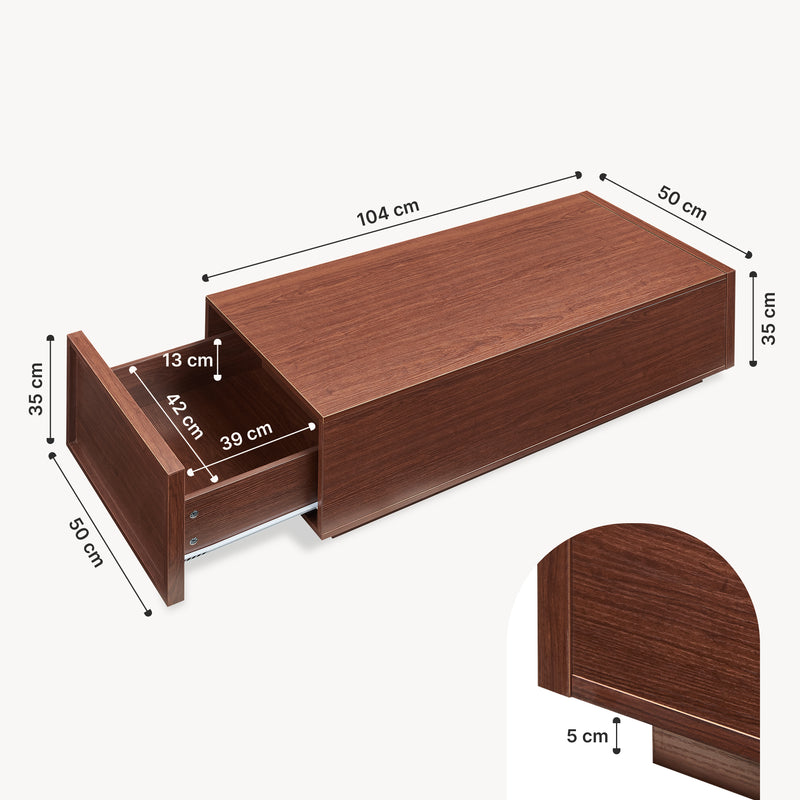 Maatschets Salontafel Turur 104x50x40 cm [en.casa]