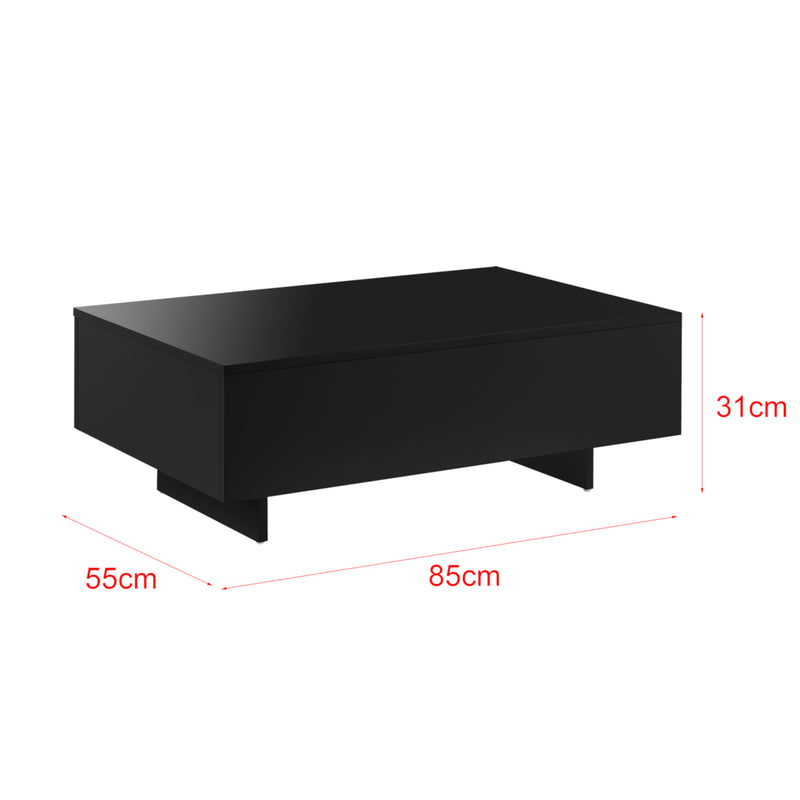 Croquis coté Table Basse de Salon Braunschweig 85 x 55 x 31 cm [en.casa]