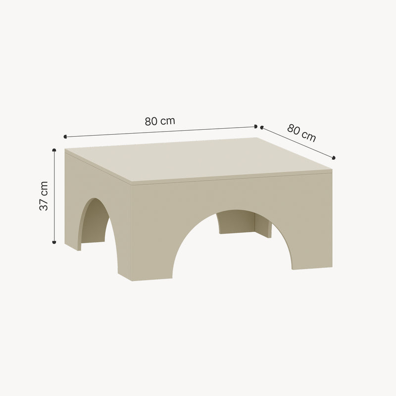 Maatschets Salontafel Vivatka vierkant 80x80x37 cm [en.casa]