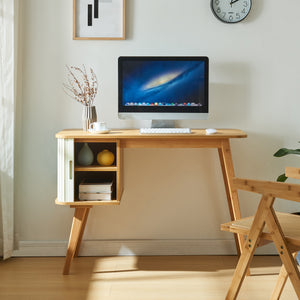 Bureau Tysvær bambou 75 x 105 x 48 cm [en.casa]