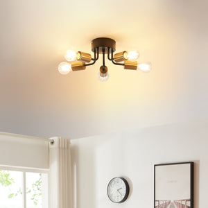 Plafonnier Barrow Noir/Or [lux.pro] - premiumXL