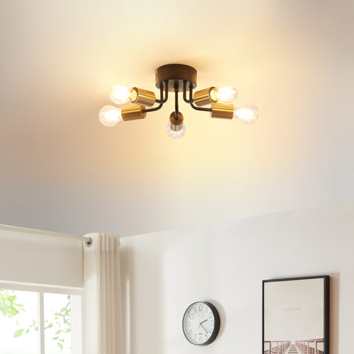 Plafonnier Barrow Noir/Or [lux.pro] - premiumXL