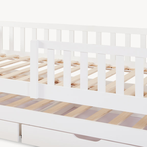 Kinderbed Aarghonmaa met uitschuifbed en opberglades 90x200 cm [en.casa]