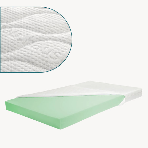 Kinderbed Aarghonmaa met matras uitschuifbed en opberglades 90x200 cm [en.casa]