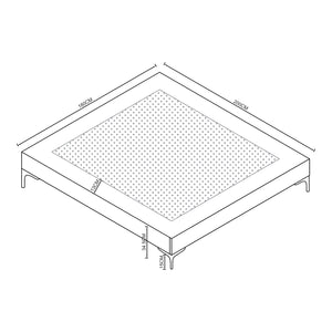 Lit double Lilla avec matelas à mousse froid [en.casa]