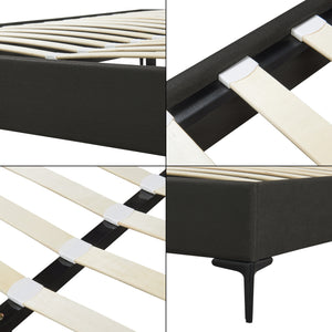 Lit double Lilla avec matelas à mousse froid [en.casa]