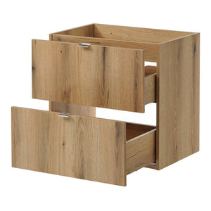 Meuble sous lavabo double NEWPORT avec tiroirs effet chêne [en.casa] 