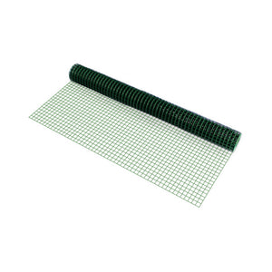 Kippengaas vierkant 19 mm geplastificeerd op rol groen - 2 varianten