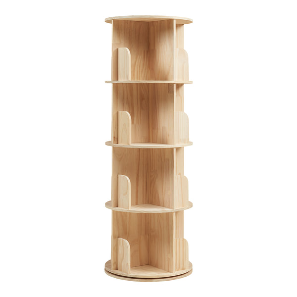 Bibliothèque rotative pour enfants Chasek bois de pin naturel [en.casa]