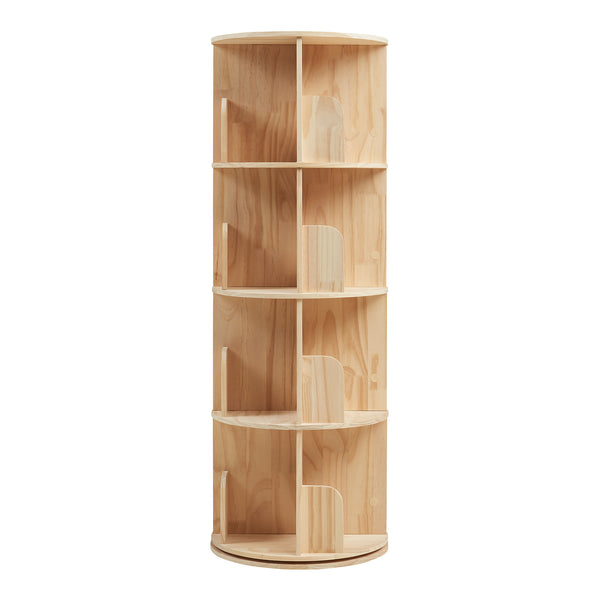 Bibliothèque rotative pour enfants Chasek bois de pin naturel [en.casa]