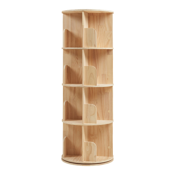 Bibliothèque rotative pour enfants Chasek bois de pin naturel [en.casa]