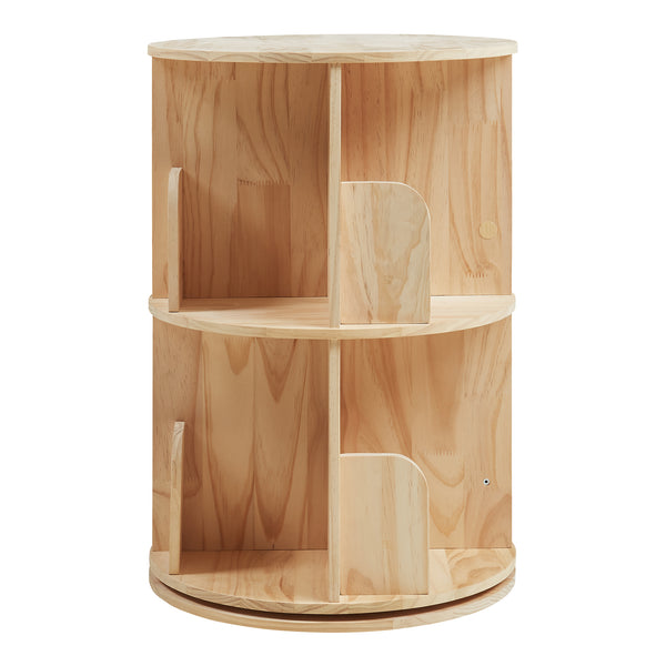 Bibliothèque rotative pour enfants Chasek bois de pin naturel [en.casa]