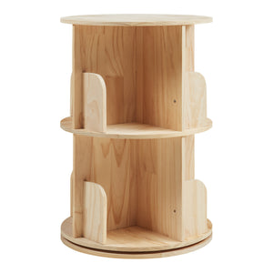 Bibliothèque rotative pour enfants Chasek bois de pin naturel [en.casa]