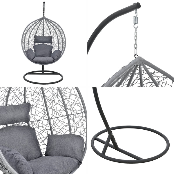 Hangstoel Capileira met standaard en kussens max 150 kg - 3 varianten