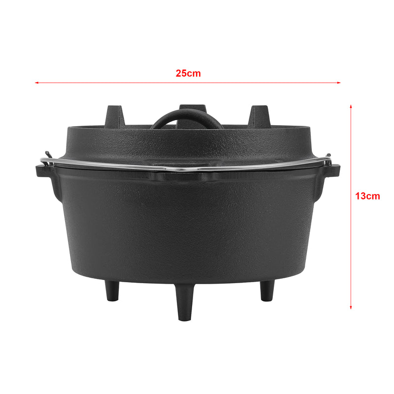 Maatschets [en.casa] Dutch Oven Enkhuizen met deksel gietijzer zwart - 4 varianten