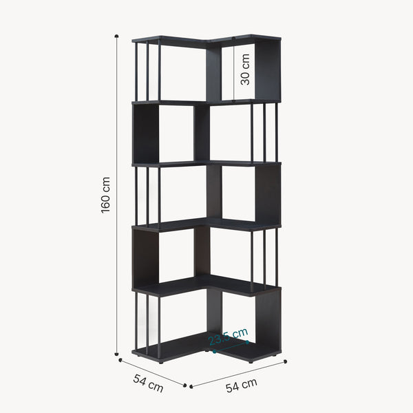 Étagère d’angle Afrel 160 x 54 x 54 cm  [en.casa]