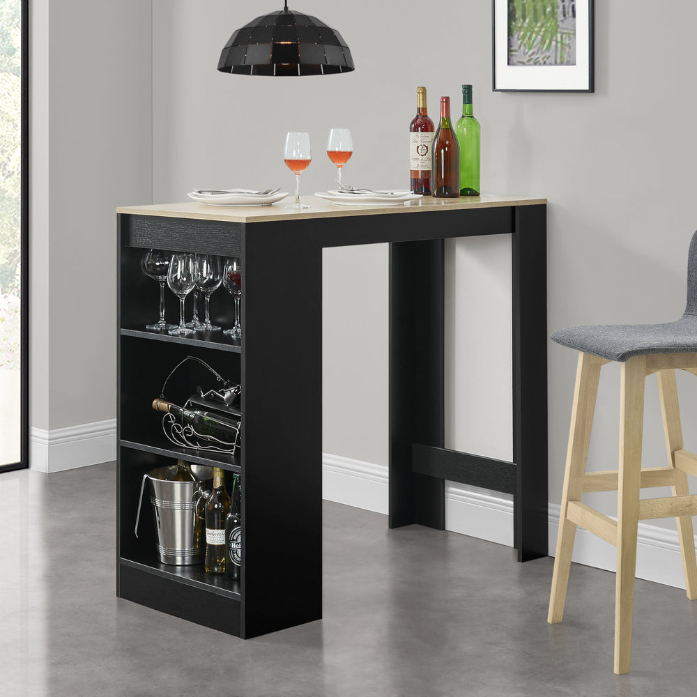 Bartisch Kouvola met 3 vakken 110x50x103 cm in verschillende kleuren [en.casa] - premiumXL