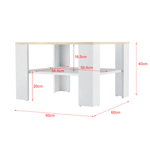 Table Basse de Salon avec Espace de Rangement Aachen 60 x 60 x 40 cm [en.casa]