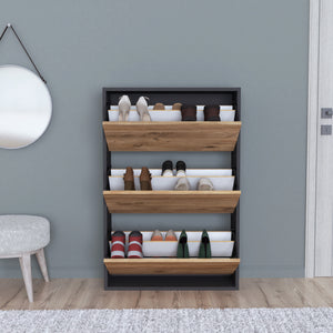 [en.casa] Schoenenkast Aurskog met 3 vouwdeuren 110x73,5x24 cm - 6 varianten