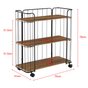 Keukentrolley met 3 planken 79x70x31 cm - verschillende kleuren