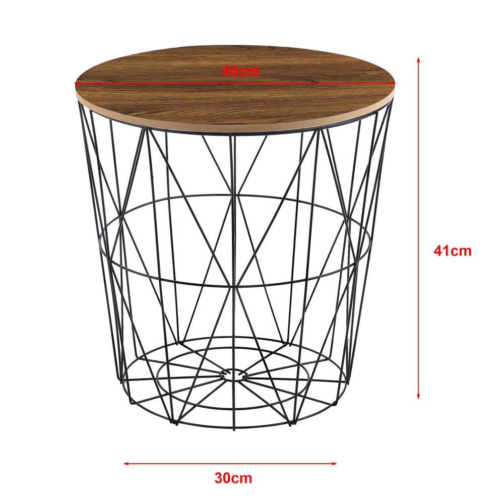 Table d’appoint panier en métal Codogno lot de 2 en différentes couleurs en.casa - premiumXL