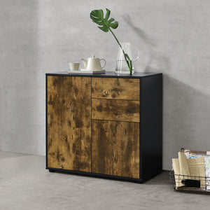 Commode Paarl 74 x 79 x 36 cm avec 2 portes [en.casa]
