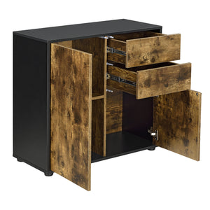 Commode Paarl 74 x 79 x 36 cm avec 2 portes [en.casa]