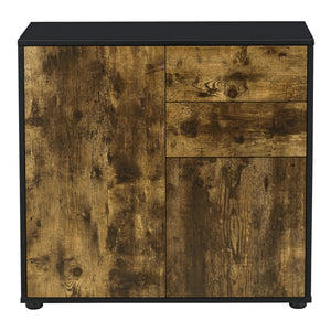 Commode Paarl 74 x 79 x 36 cm avec 2 portes [en.casa]